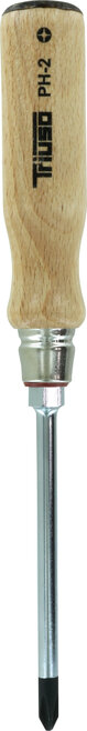 Schraubendreher mit Holzheft, Phillips, PH1 x 80 mm