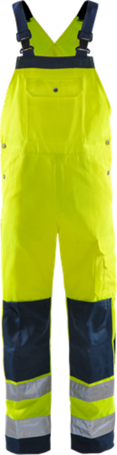 Fristads High Vis Latzhose Kl. 2 1001 TH – Warnschutz-Gelb/Marine