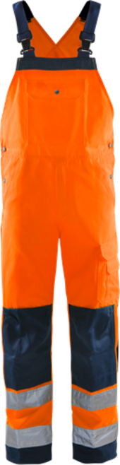Fristads High Vis Latzhose Kl. 2 1001 TH – Warnschutz-Orange/Marine