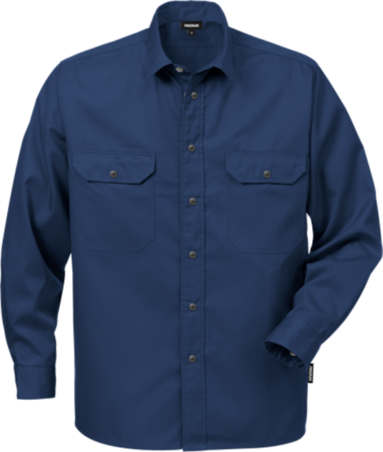 Fristads Baumwoll-Hemd Langarm 720 BKS – Marineblau