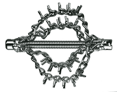 Kettenschleuder extra kurz 16 mm 100mm 2 Ketten mit Spikes