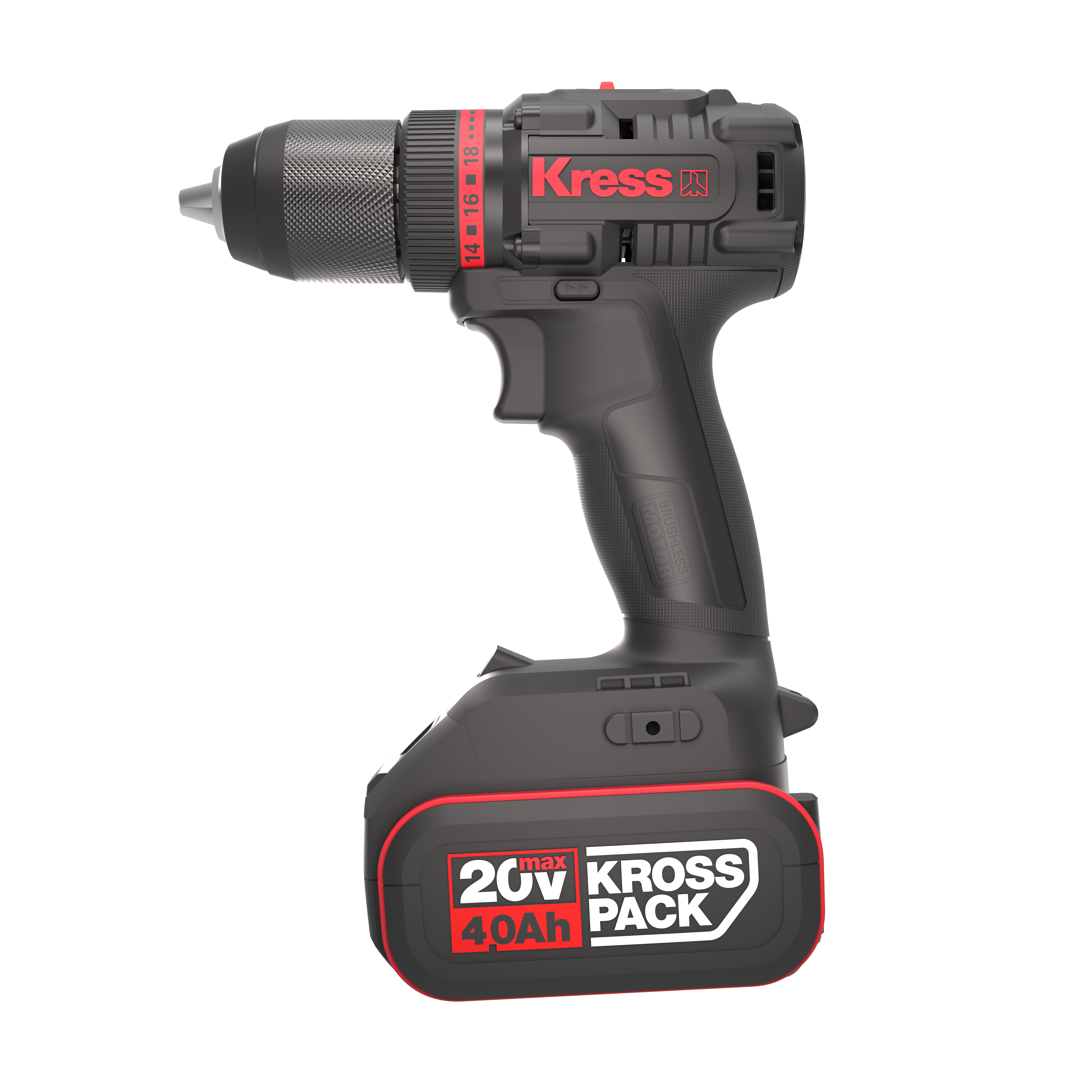 Kress KUA72.1 20V Bohrschrauber, 2x4.0Ah,6A Ladegerät