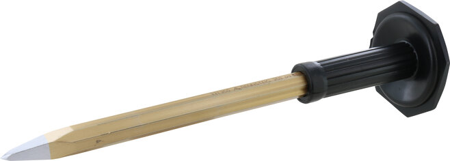 Meißel mit Handschutz 8-kant 18 x 350 mm, Schneide spitz