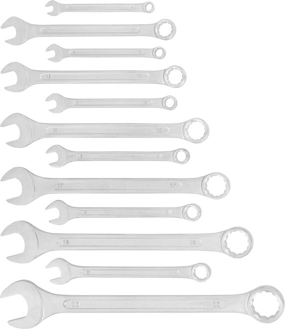 Maulringschlüssel-Satz 12-tlg.