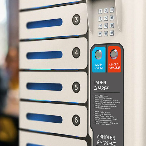 Schließfächer SAFE 8 COMPACT mit Handy-Ladekabel