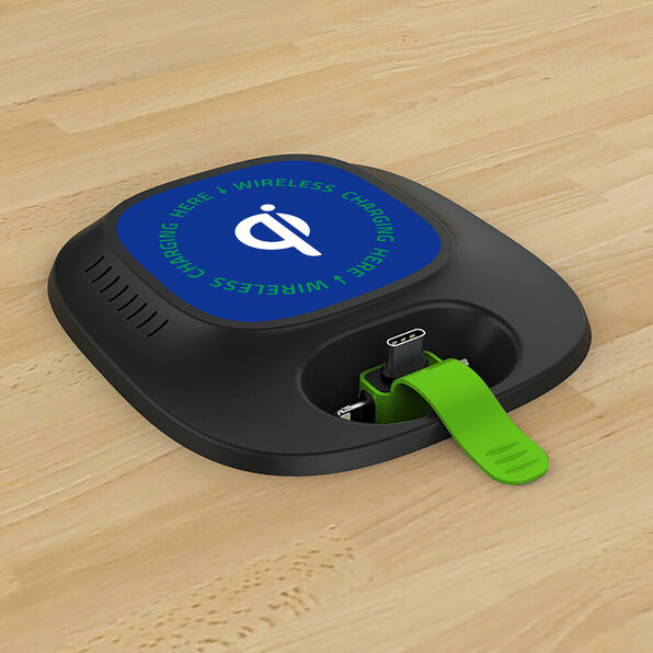 Einbaulader SIMPLY für Möbel mit Handy-Ladekabel und Wireless Charging