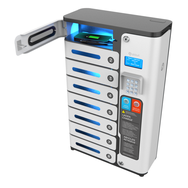 Schließfächer SAFE 8 COMPACT mit Handy-Ladekabel