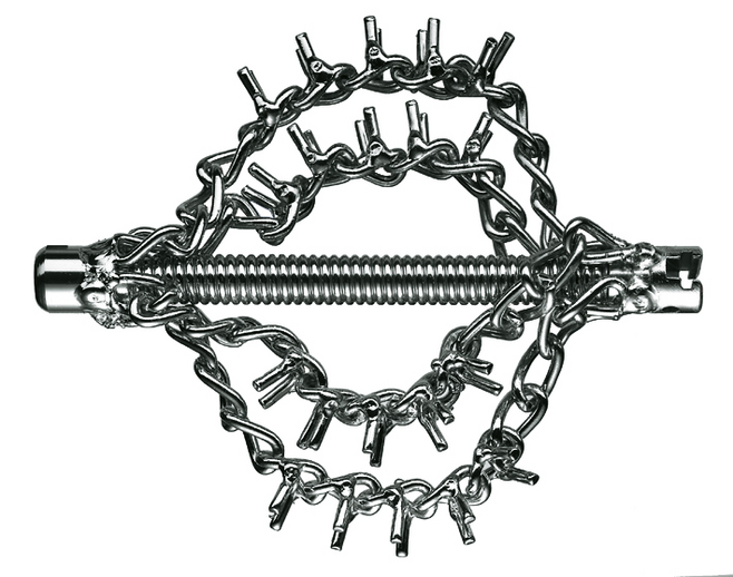 Kettenschleuder extra kurz 16 mm 100mm 2 Ketten mit Spikes