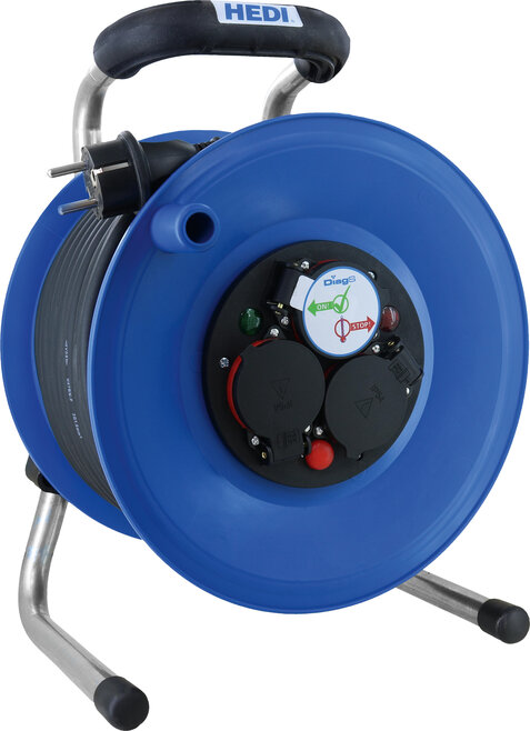 Primus - Kunststoff-Kabeltrommel, schwarz, 40 m