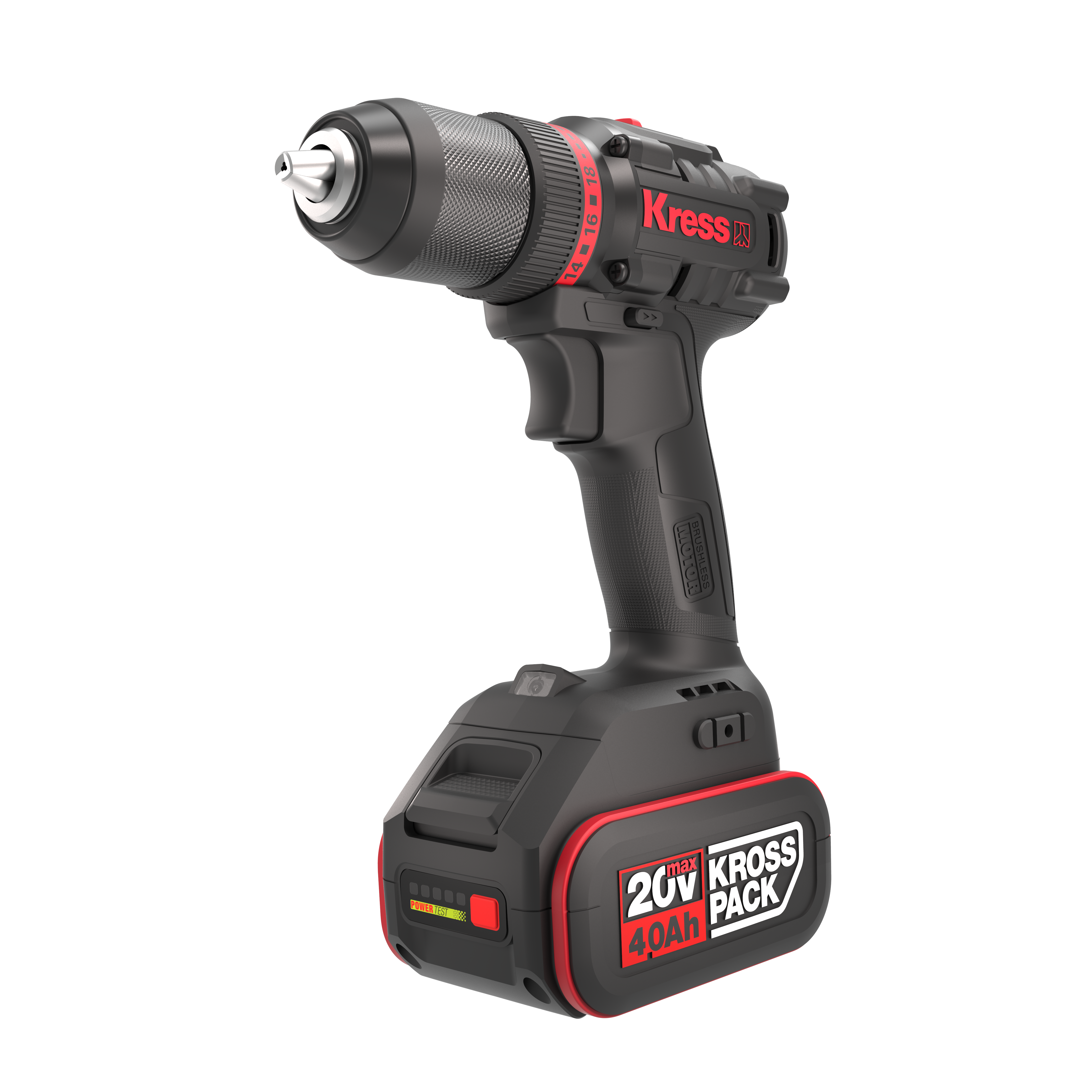 Kress KUA72.1 20V Bohrschrauber, 2x4.0Ah,6A Ladegerät