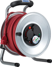 Primus - Stahlblech-Kabeltrommel, rot 40 m